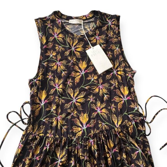 Ulla Johnson Clea Dress Maple Floral Jersey Midi S NWT $550 - Picture 10 of 16